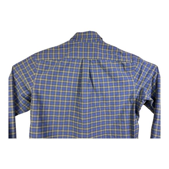 Ralph Lauren Mens Large Long Sleeve Blue Green Red Check Button Up Shirt - Picture 6 of 12